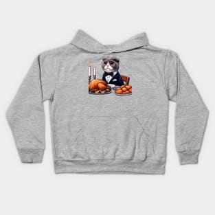 British Shorthair Cat Thanksgiving Kids Hoodie